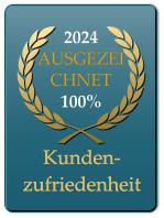 2024 ausgezeichnet 100% Kunden- zufriedenheit Kunden- zufriedenheit